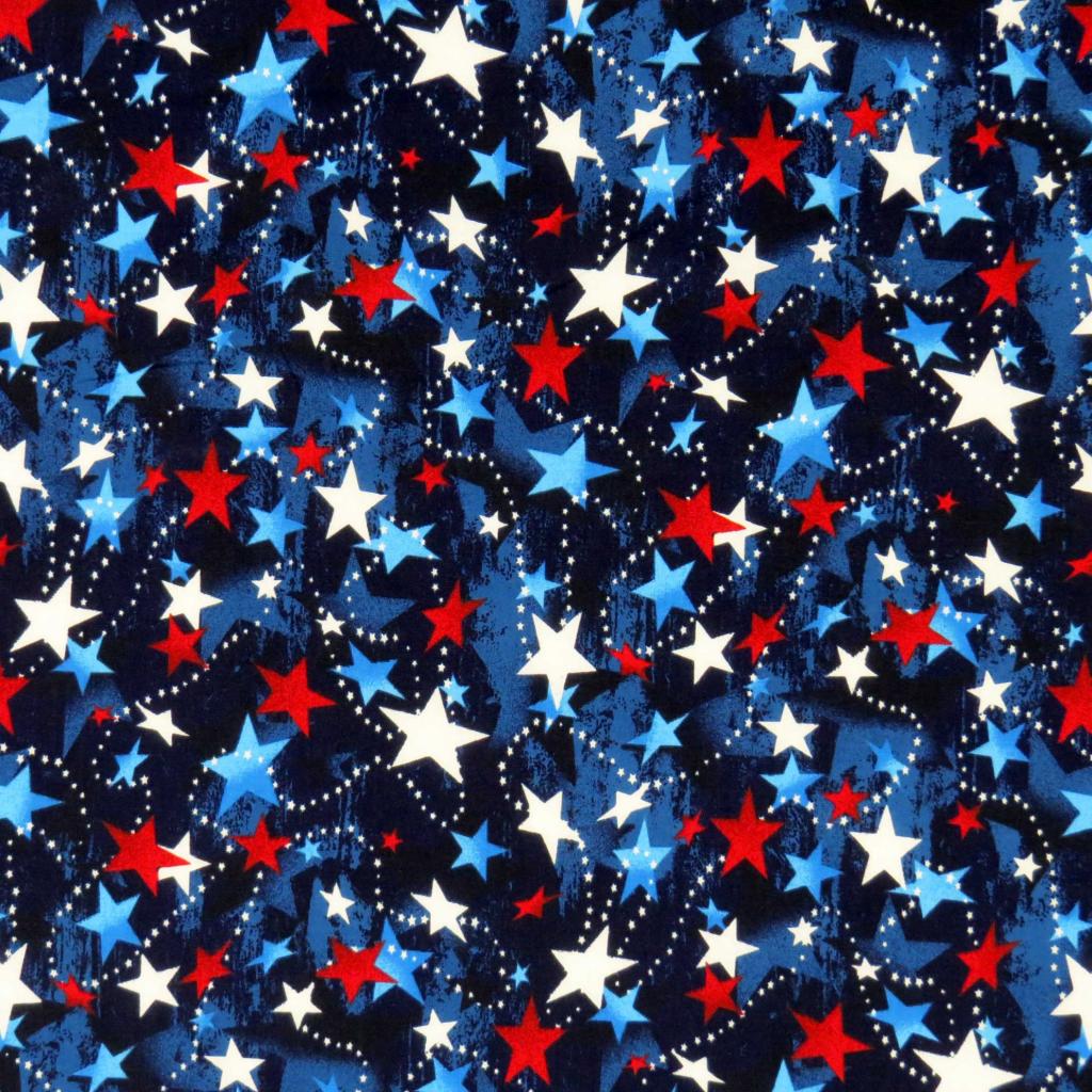 Square Play Yard (Graco) - Patriotic Stars - Fitted