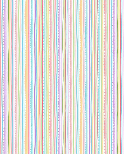 European Crib - Flannel - Pink Scalloped Stripe - Sheet Set (flat, fitted,baby pillow case)::