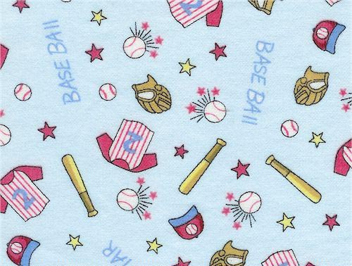 Crib Toddler - Flannel - Baseball 2 - Twin Pillow Case::
