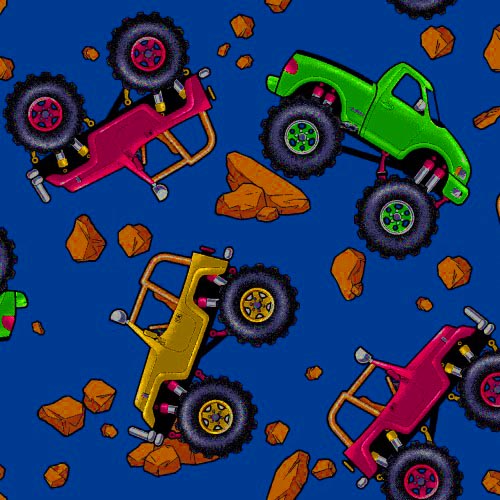 Crib / Toddler Monster Trucks Blue Matching Comforter Rootri