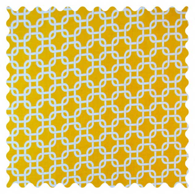 Fabric Shop - Lemon Yellow Links Fabric - Yard