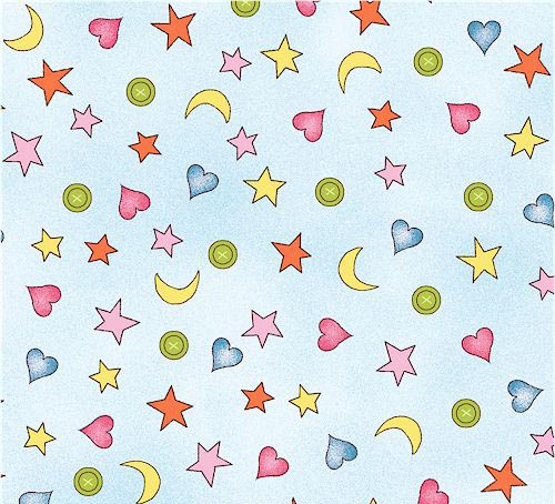 Basket - Flannel - Fun Star Blue - Fitted