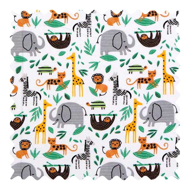 F574 Fabric Shop - Modern Jungle Animals Fabric - Yard sku F574
