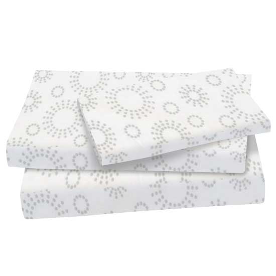 TW-ST-W15 Twin Sheet Sets - Grey Dot Circles Cotton Woven Tw sku TW-ST-W15