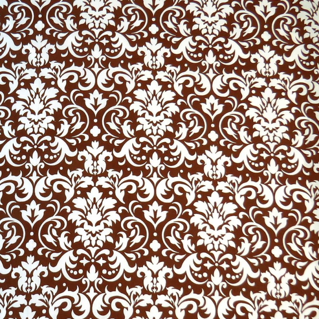 Square Play Yard (Fits Joovy) - Brown Damask - Fitted