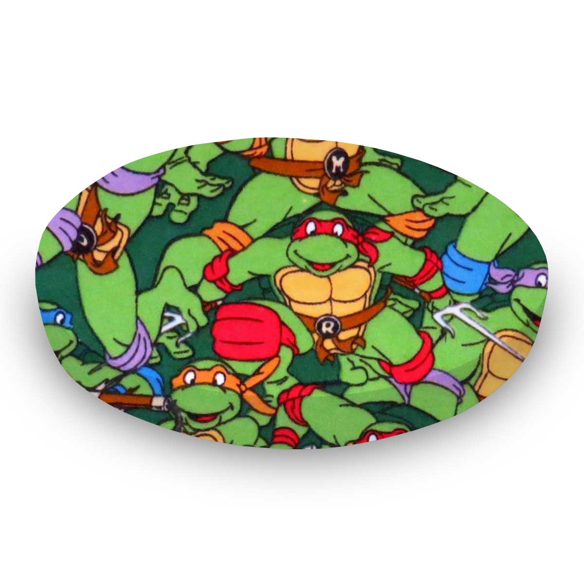 Round Crib - Ninja Turtles Flannel - 42`` Fitted