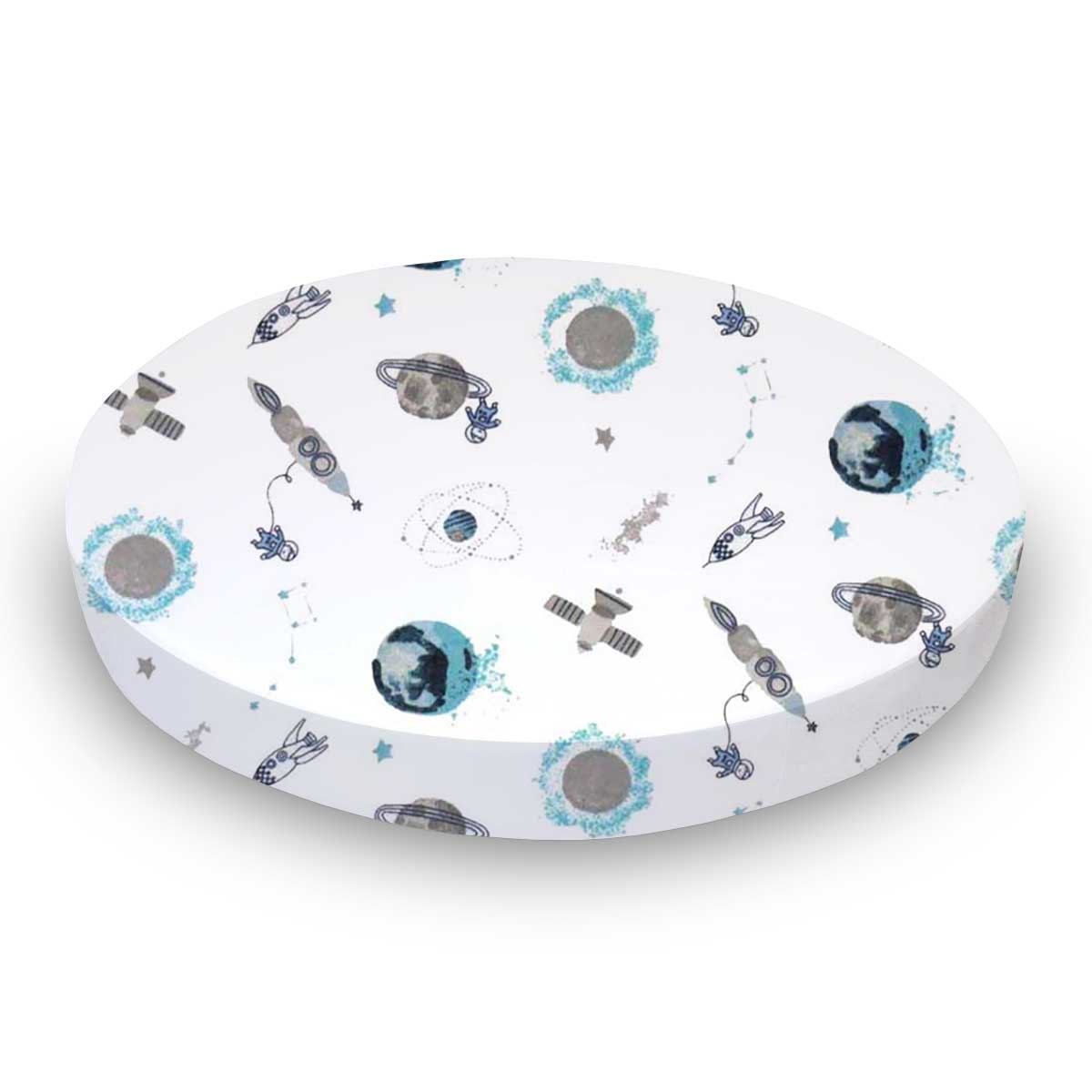 Round Crib - Outer Space - 45`` Fitted