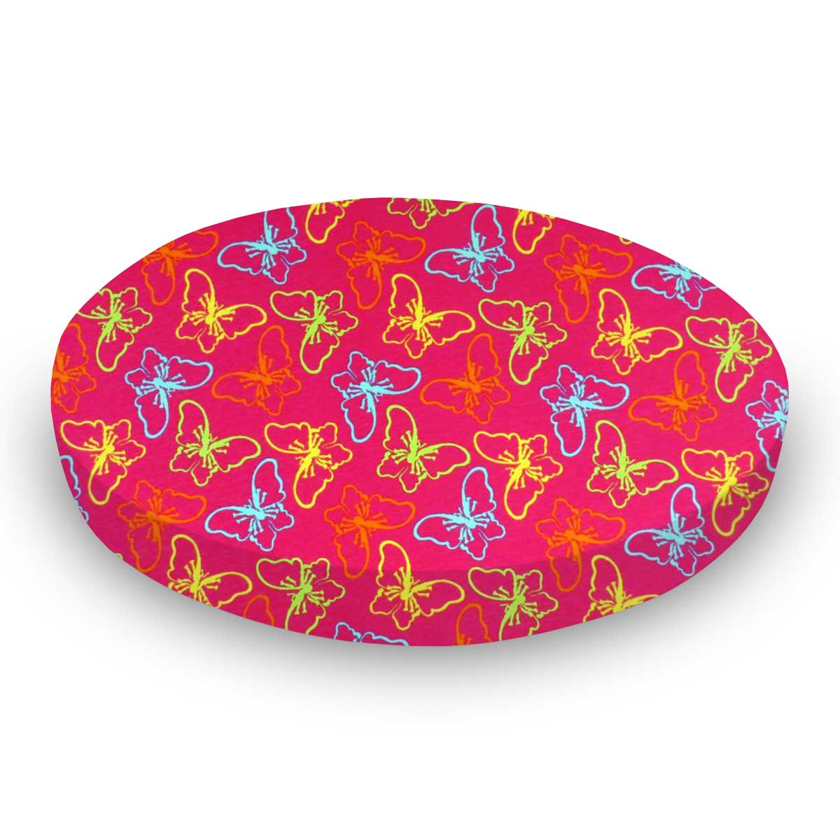 Erflies Hot Pink Jersey Knit Oval Stokke Mini Sheets Erflies Hot Pink Jersey Knit