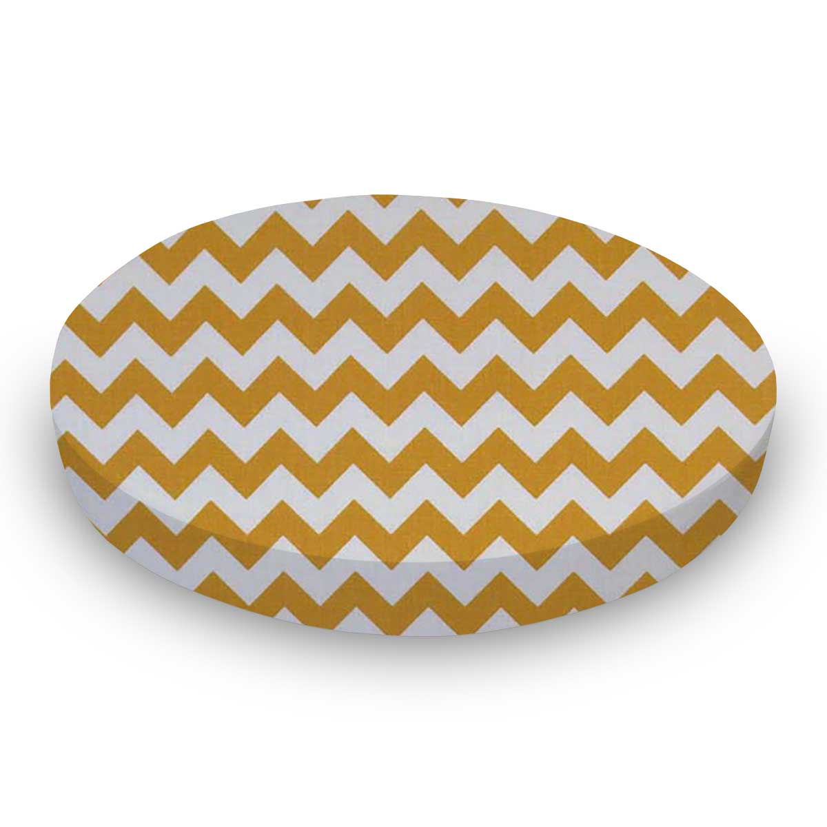 Oval (Stokke Mini) - Gold Chevron Zigzag - Fitted  Oval