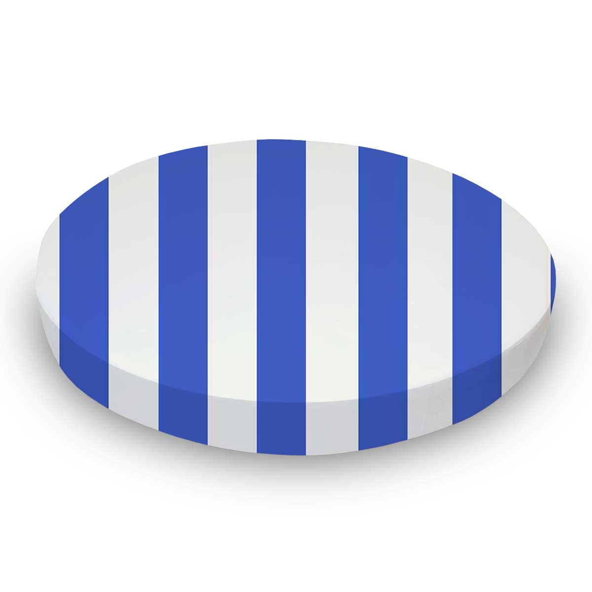 Round Crib - Royal Blue Stripe - 42`` Fitted