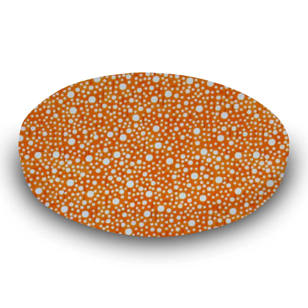 Round Crib - Confetti Dots Orange - 45`` Fitted