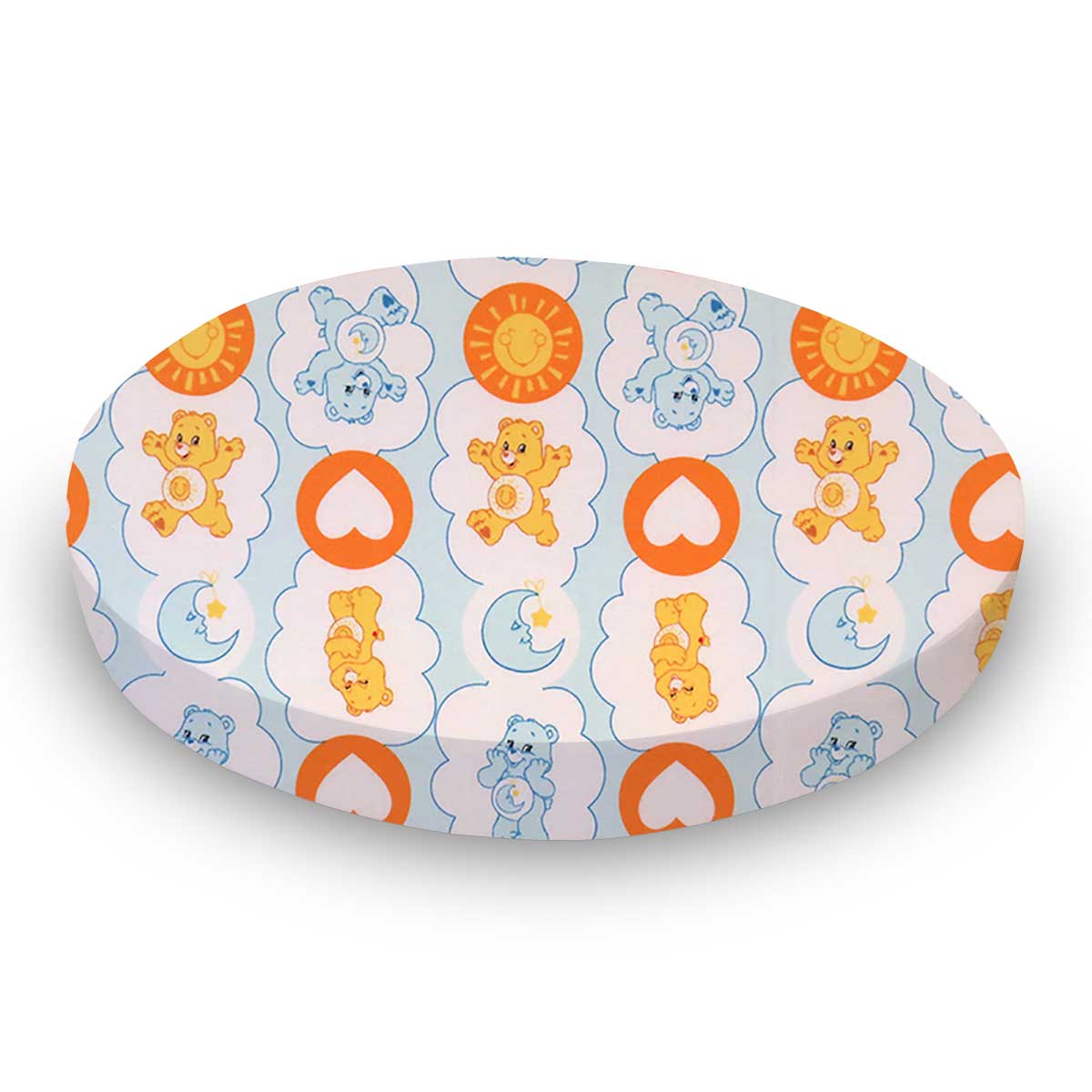 Round Crib - Care Bears Blue - 42`` Fitted