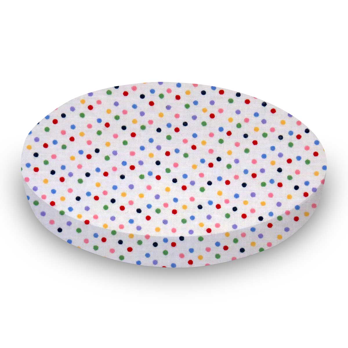 rc42-W1225 Round Crib - Colorful Pindots - 42`` Fitted sku rc42-W1225