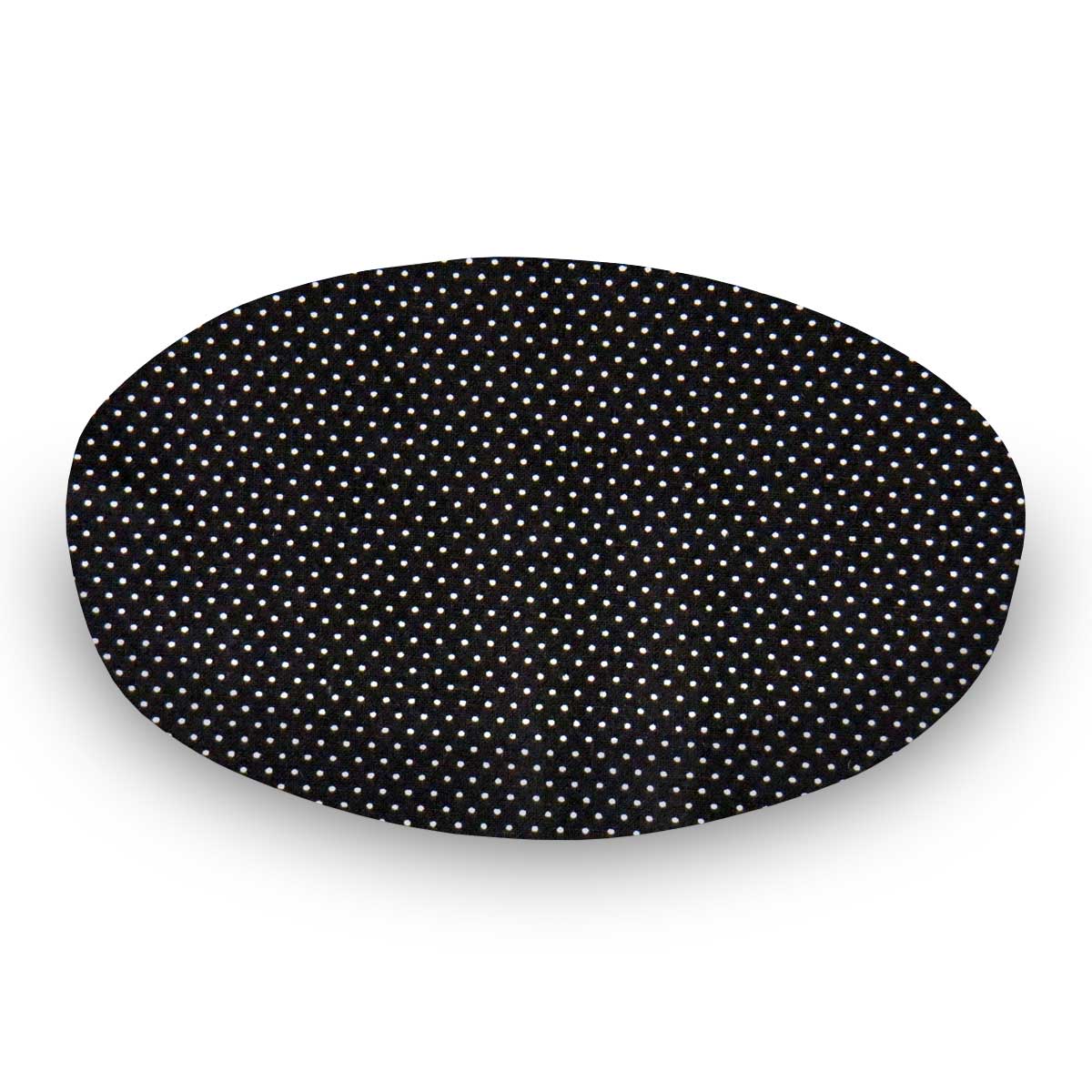 Oval Crib (Stokke Sleepi) - Pindots Black - Fitted  Oval