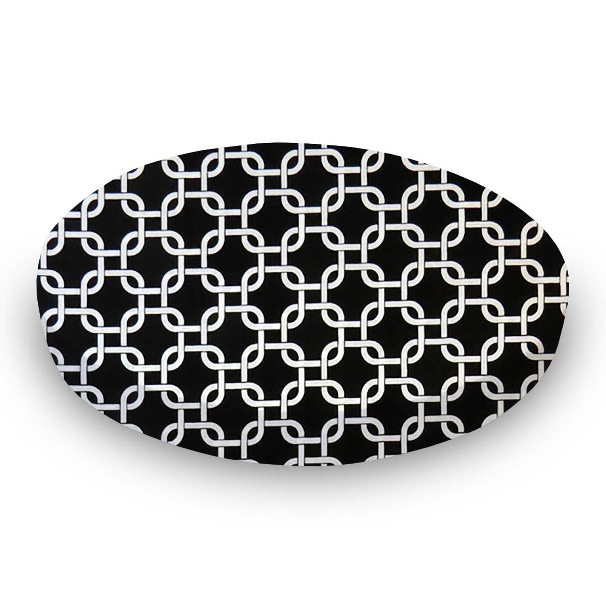 Round Crib - Black Links - 42`` Fitted