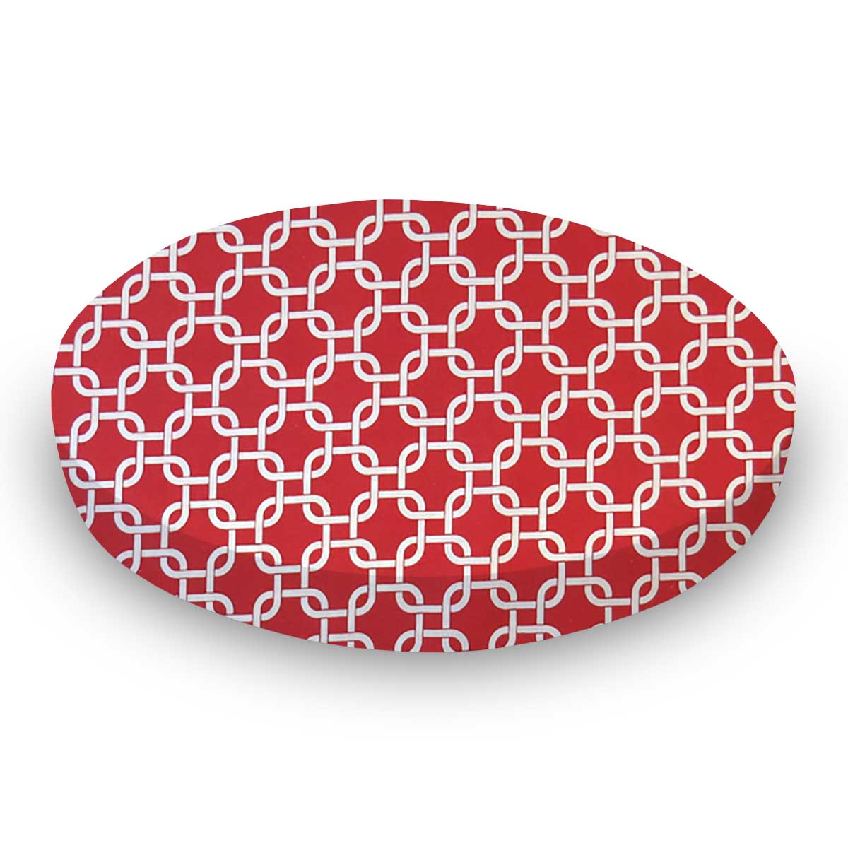 RD45-W134 Round Crib - Red Links - 45`` Fitted sku RD45-W134
