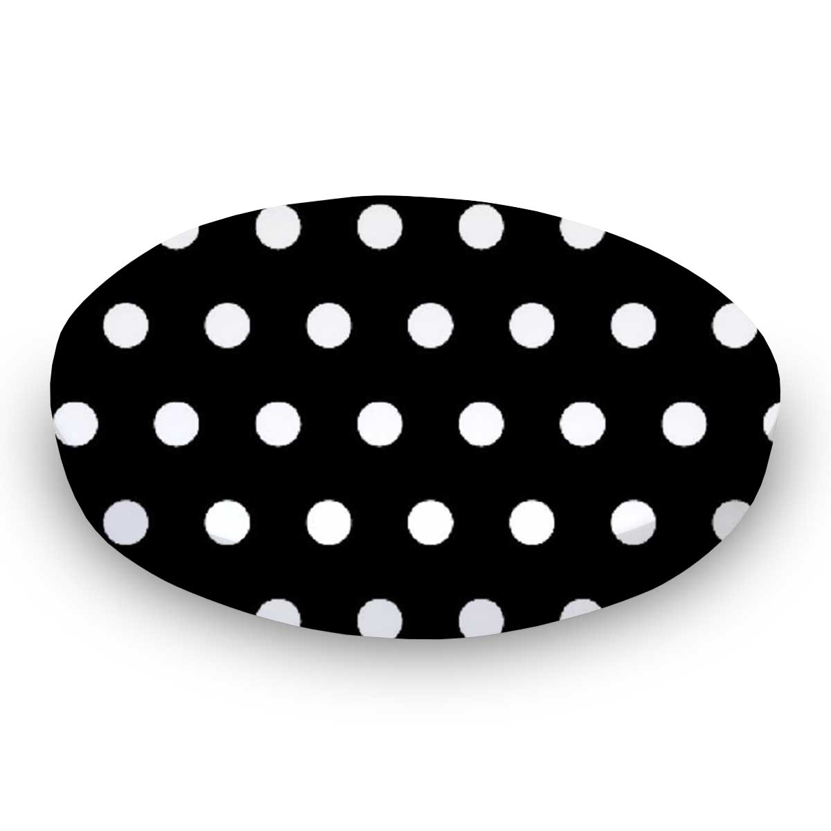 Oval Crib (Stokke Sleepi) - Polka Dots Black - Fitted  Oval