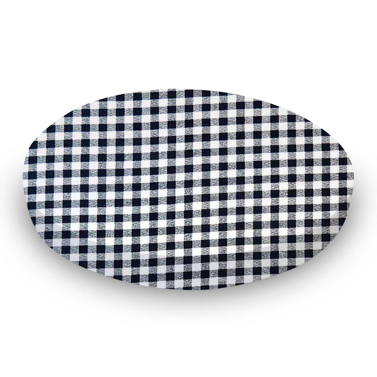 SK-W943 Oval Crib (Stokke Sleepi) - Navy Gingham Check - F sku SK-W943