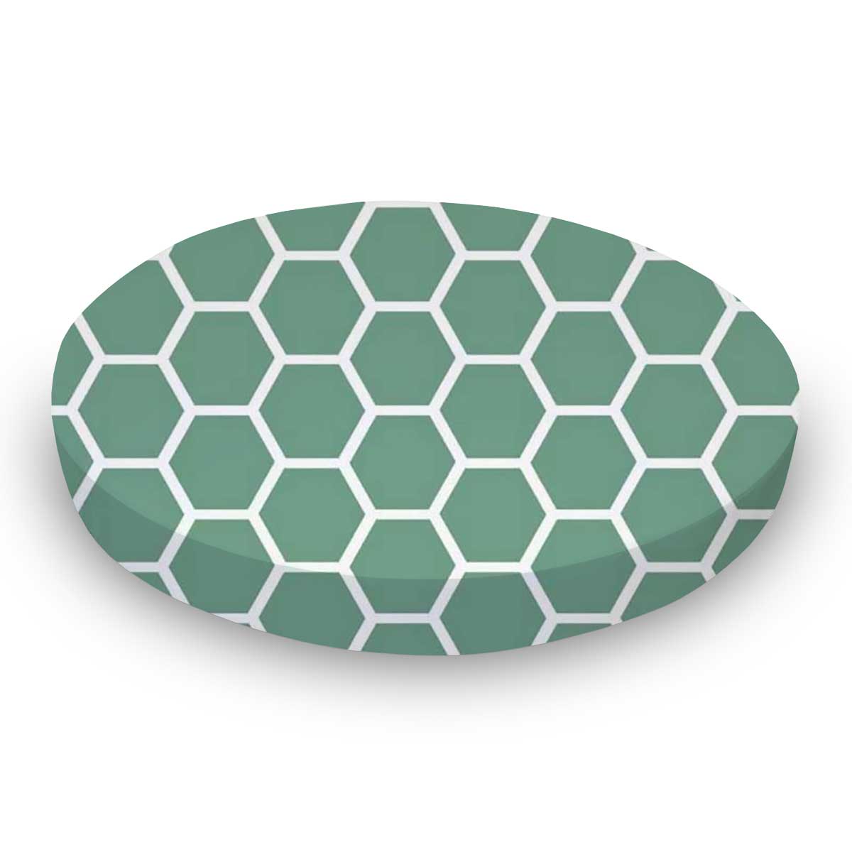Oval (stokke Mini) - Seafoam Blue Honeycomb - Fitted Oval
