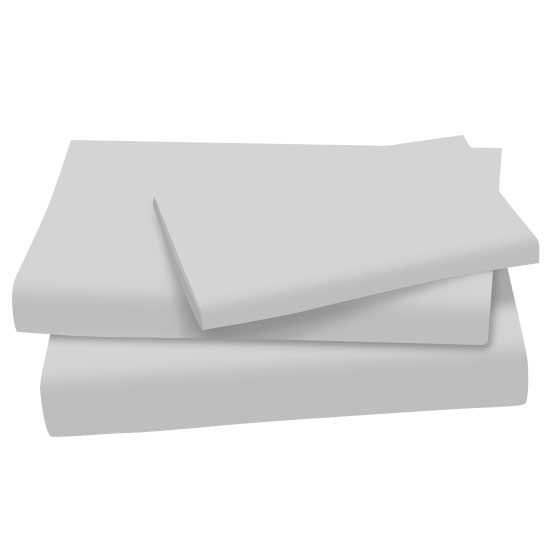 Twin Sheet Sets - Silver Grey Cotton Jersey Knit Twin - Flat