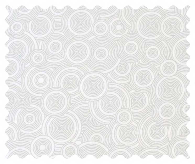 Fabric Shop - Grey Multi Circles Fabric - Yard