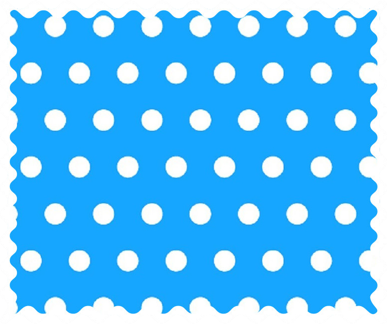 Fabric Shop - Polka Dots Turquoise Fabric - Yard