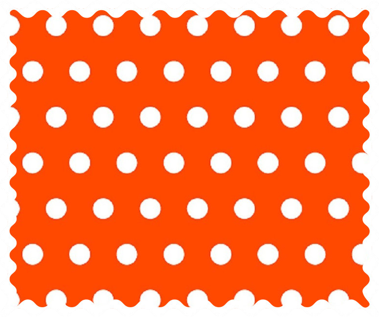 Fabric Shop - Polka Dots Orange Fabric - Yard