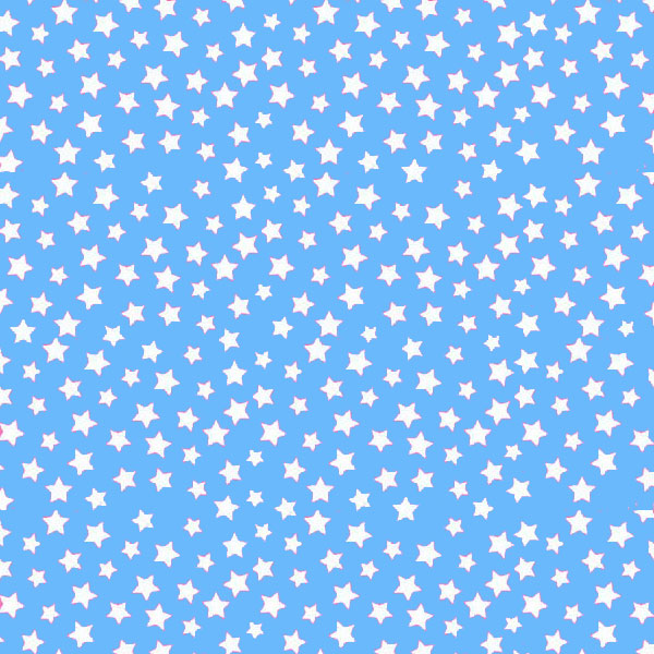 Primary Stars White On Blue Woven
