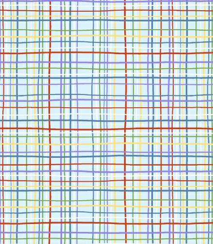 European Crib - Flannel - Blue Baby Plaid - Sheet Set (flat, fitted,baby pillow case)::
