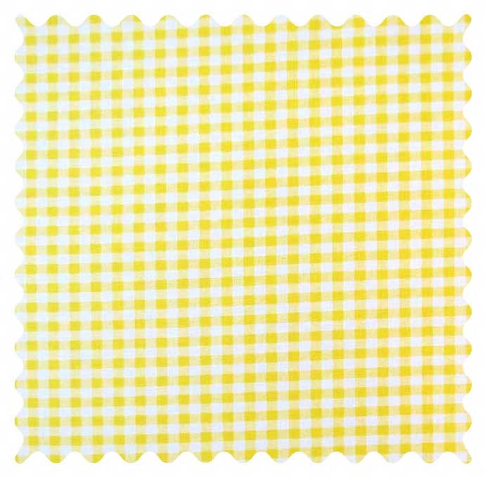 Fabric Shop - Yellow Gingham Check Fabric - Yard