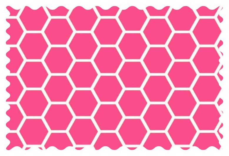 W983 Fabric Shop - Hot Pink Honeycomb Fabric - Yard sku W983
