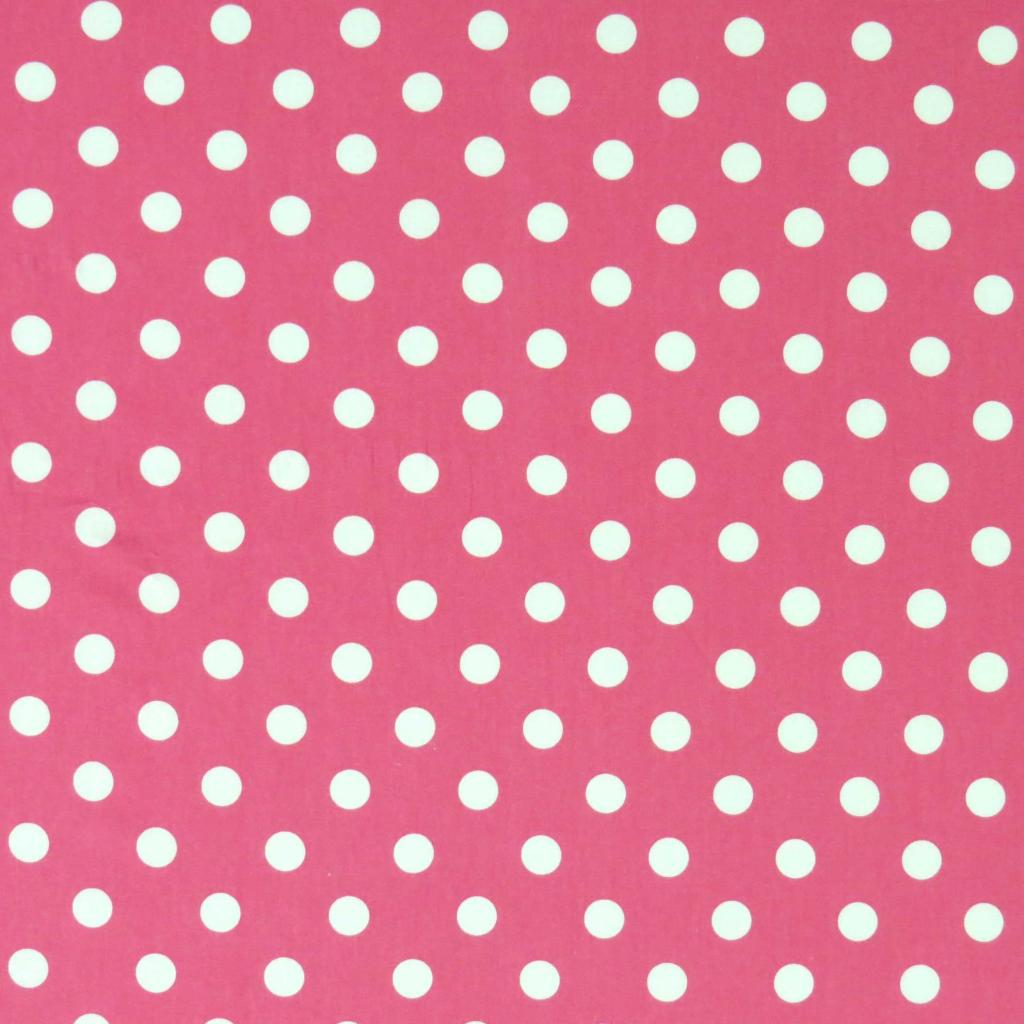 Portable / Mini Crib - Polka Dots Pink - Fitted (24x38x3)