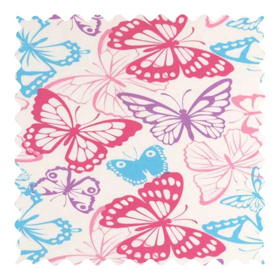 J006 Fabric Shop - Butterflies Jersey Fabric - Yard sku J006