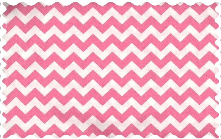 Fabric Shop - Bubble Gum Pink Chevron Zigzag Fabric - Yard