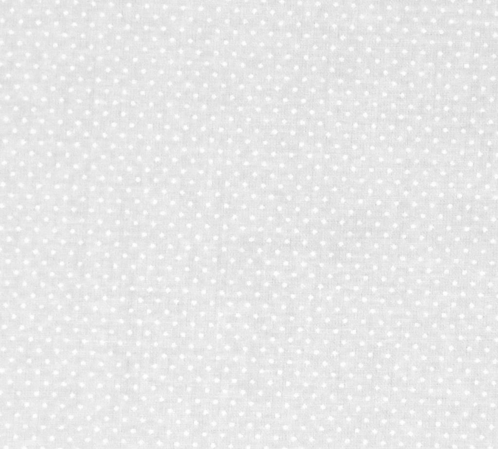 Crib / Toddler - White On White Pindots - Fitted-Flat