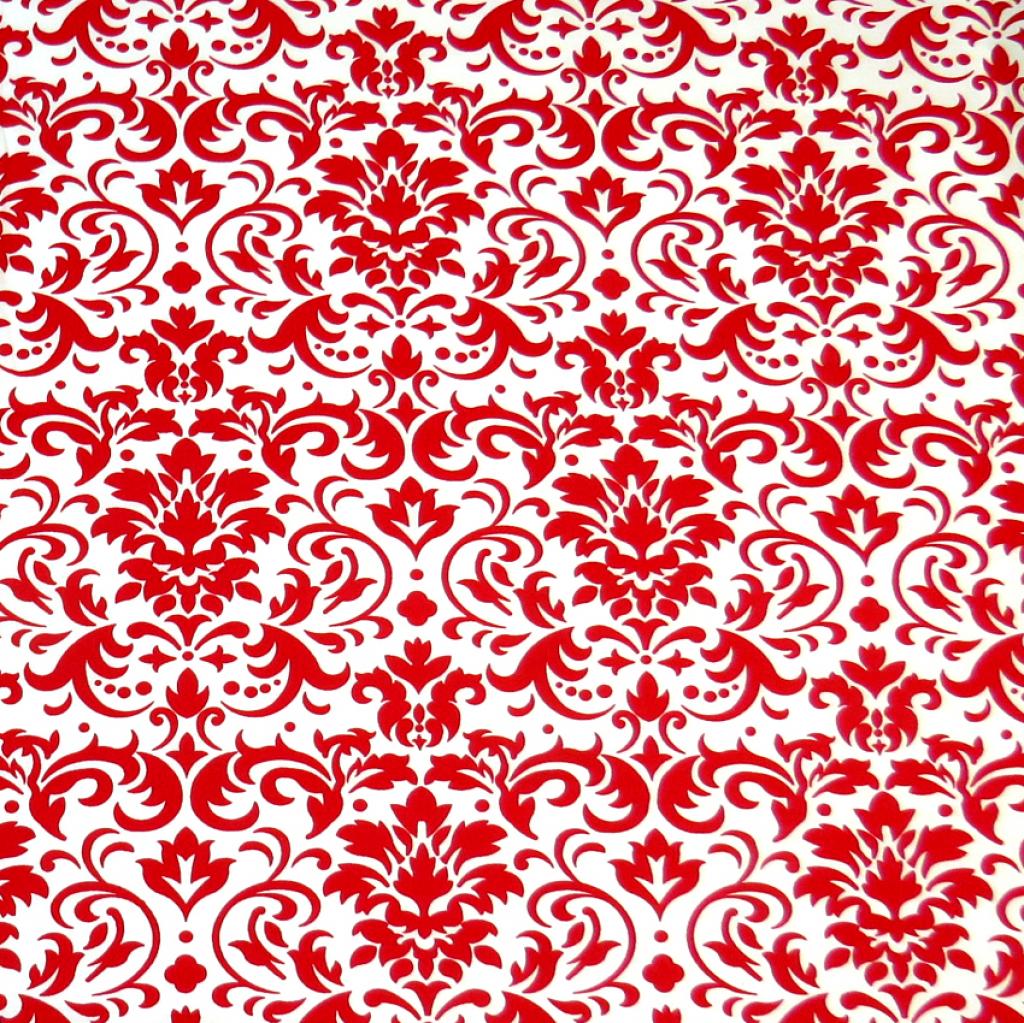 European Crib - Red Damask - Fitted