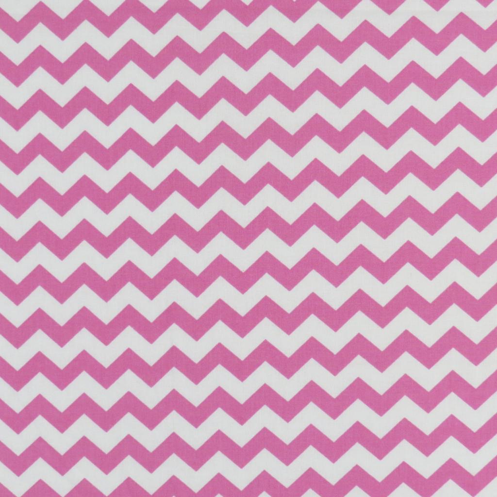 Bassinet - Bubble Gum Pink Chevron Zigzag - Fitted