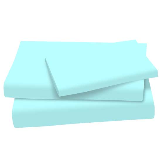 TW-ST-AQ Twin Sheet Sets - Solid Aqua Cotton Jersey Knit Tw sku TW-ST-AQ