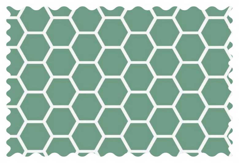 Fabric Shop - Seafoam Blue Honeycomb Fabric - Yard