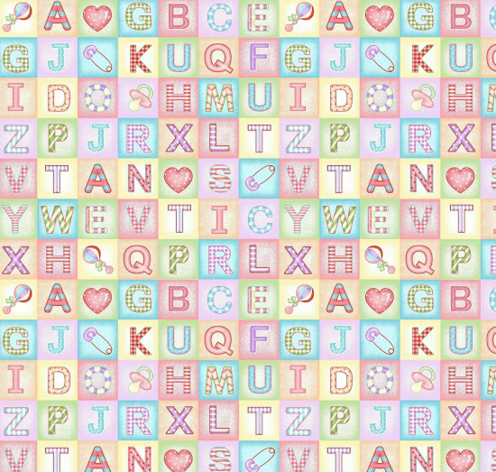 Pack N Play - Flannel - Pink Abc - Fitted Picture