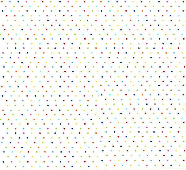 Primary Colorful Pindots Woven