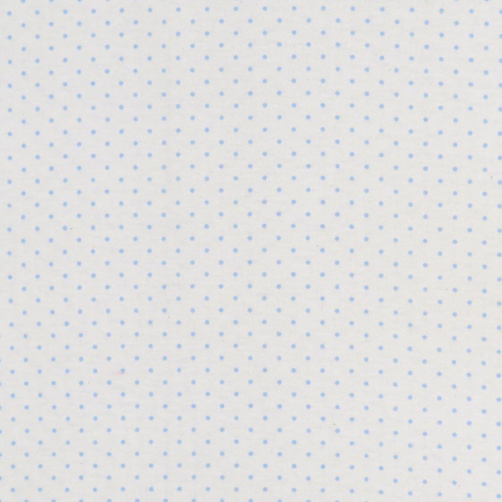 Portable / Mini Crib - Blue Pindot Jersey Knit - Fitted (24x38x3)