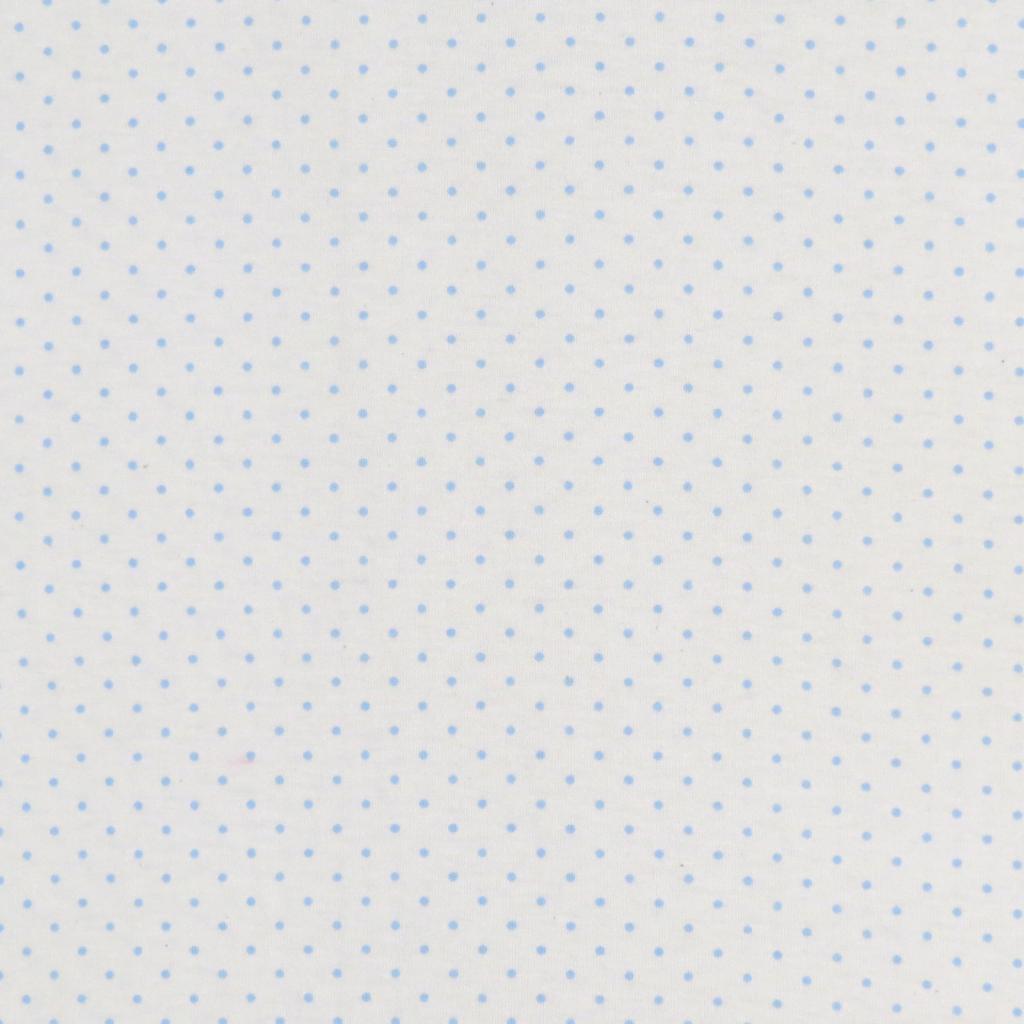 Square Play Yard (Fits Joovy) - Blue Pindot Jersey Knit - Fitted