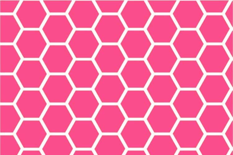 Portable / Mini Crib - Hot Pink Honeycomb - Fitted (24x38x3)