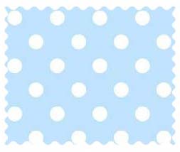 Fabric Shop - Pastel Blue Polka Dots Woven Fabric - Yard