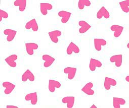 Primary Hearts Pink Woven