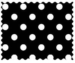 Fabric Shop - Primary Polka Dots Black Woven Fabric - Yard
