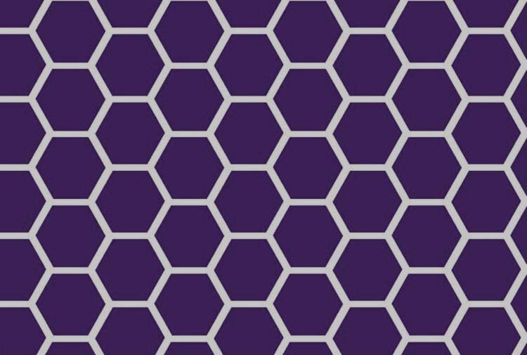 European Crib - Purple Honeycomb - Flat