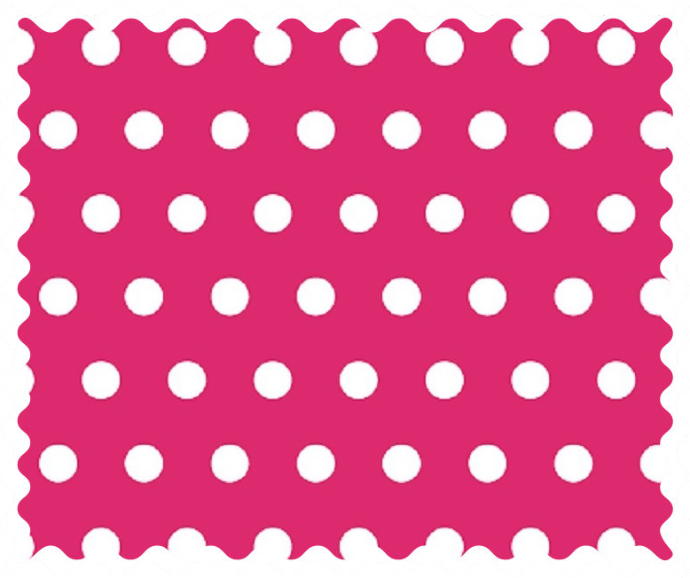 W906 Fabric Shop - Polka Dots Hot Pink Fabric - Yard sku W906