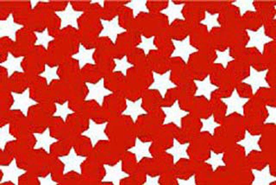 Primary Stars White On Red Woven